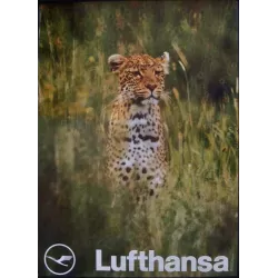 Lufthansa Airlines Kenya vintage 1984 travel poster - illustraction Gallery