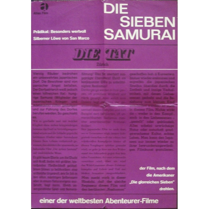 Seven Samurai (German A2 R66)