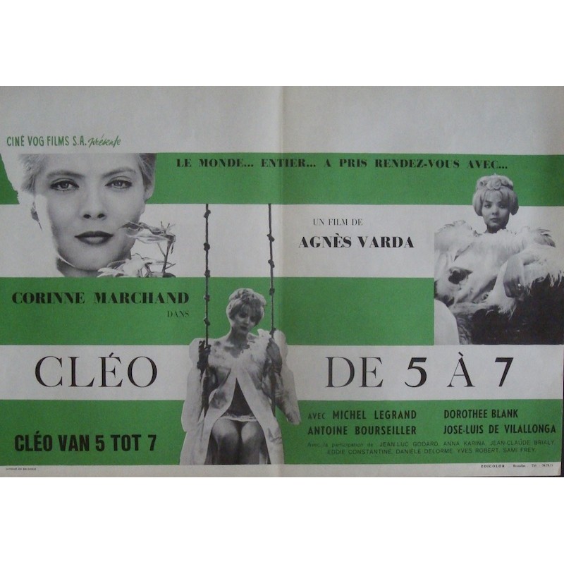 Cléo de 5 à 7 (Cleo From 5 To 7) Belgian movie poster - illustraction ...