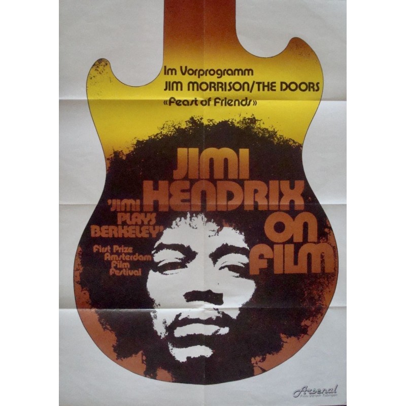 Jimi Plays Berkeley German movie poster by Gunther Kieser - illustraction  Gallery