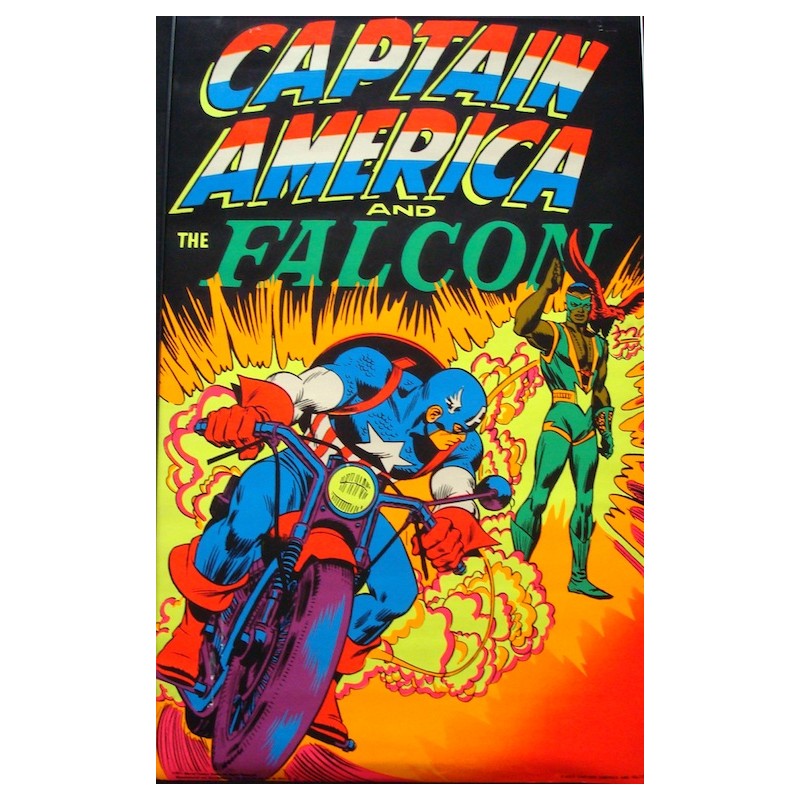 Captain America And Falcon (Marvel black light poster)