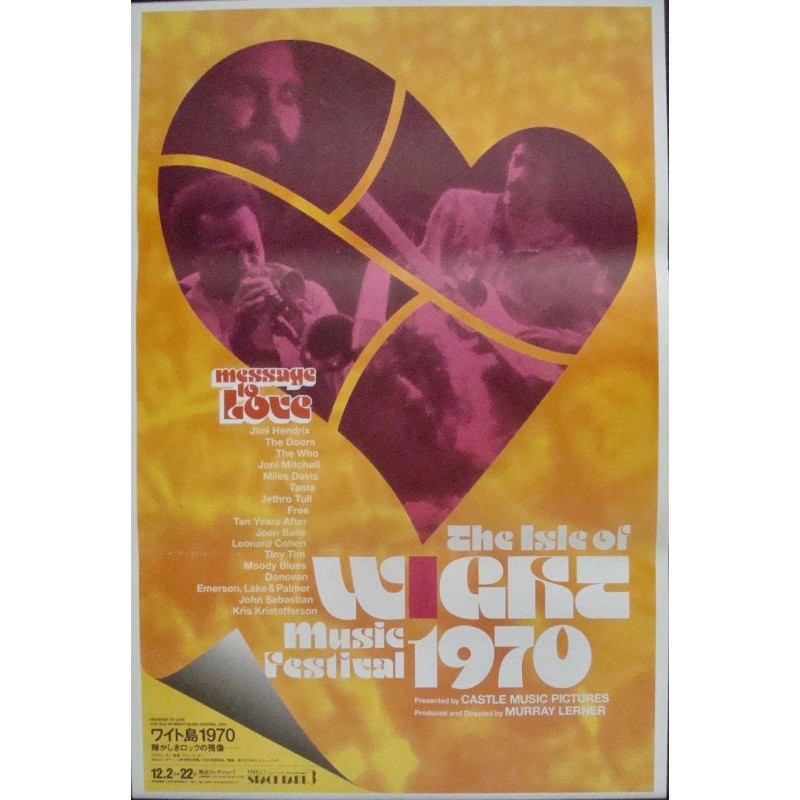 Message Of Love: The Isle Of Wight Festival Japanese movie poster  illustraction Gallery