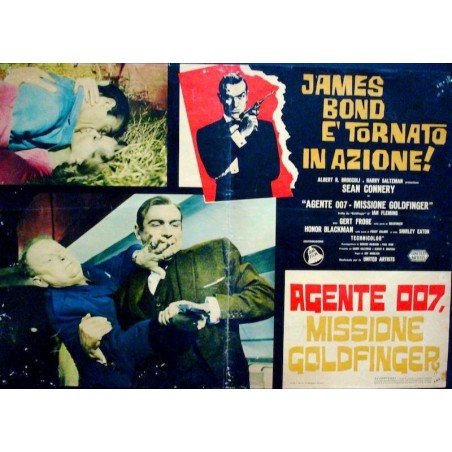 James Bond Goldfinger Italian fotobusta movie poster - illustraction ...
