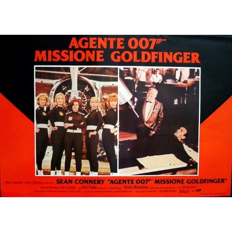 James Bond Goldfinger Italian fotobusta movie poster - illustraction Gallery