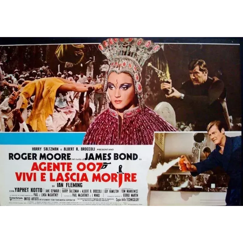 James Bond Live And Let Die Italian fotobusta movie poster - illustraction Gallery