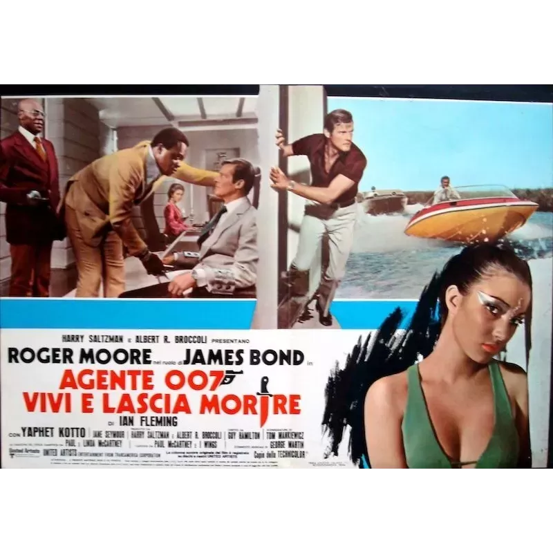 James Bond Live And Let Die Italian fotobusta movie poster - illustraction Gallery