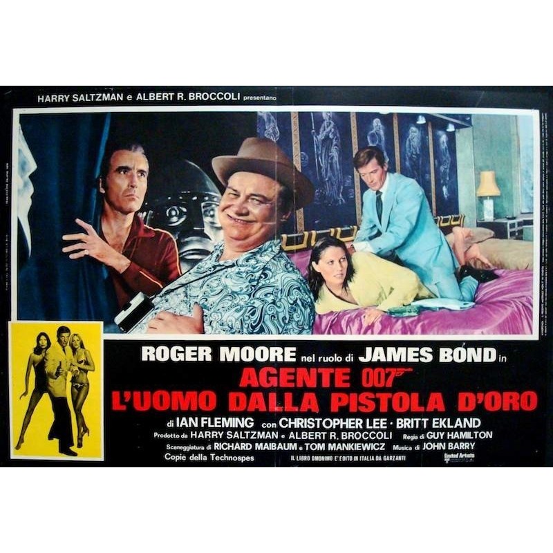 James Bond The Man With The Golden Gun Italian fotobusta movie poster ...