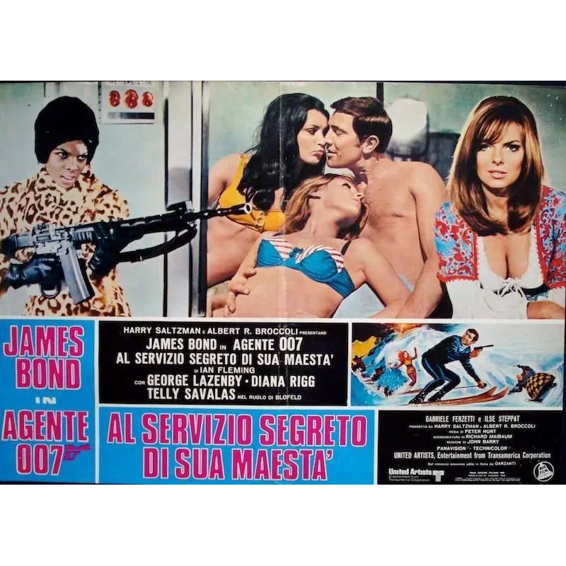 James Bond On Her Majesty's Secret Service Italian fotobusta movie poster - illustraction Gallery