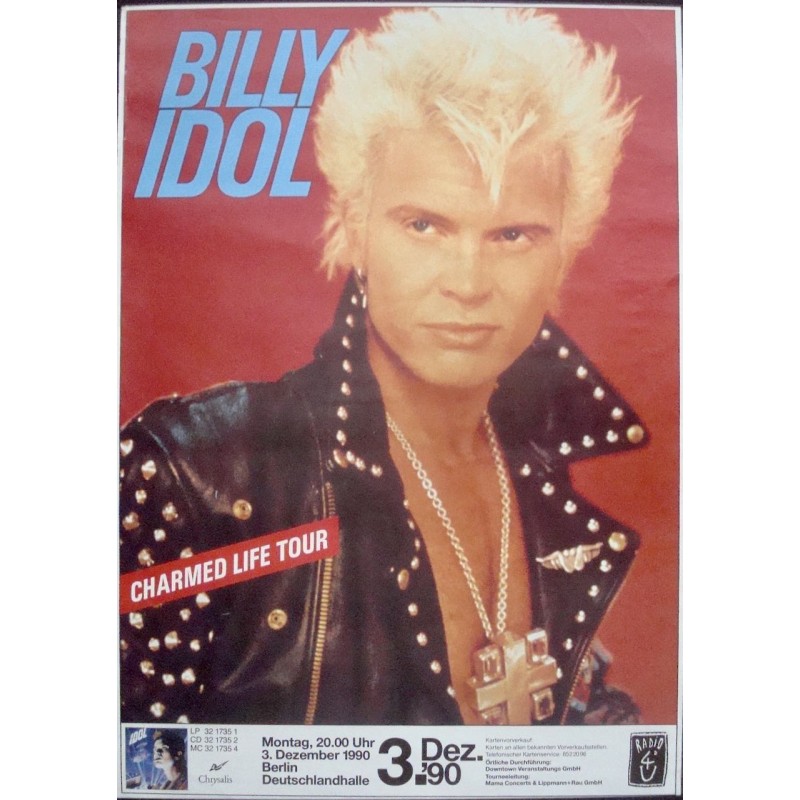 Billy Idol 1990 German concert poster - illustraction Gallery