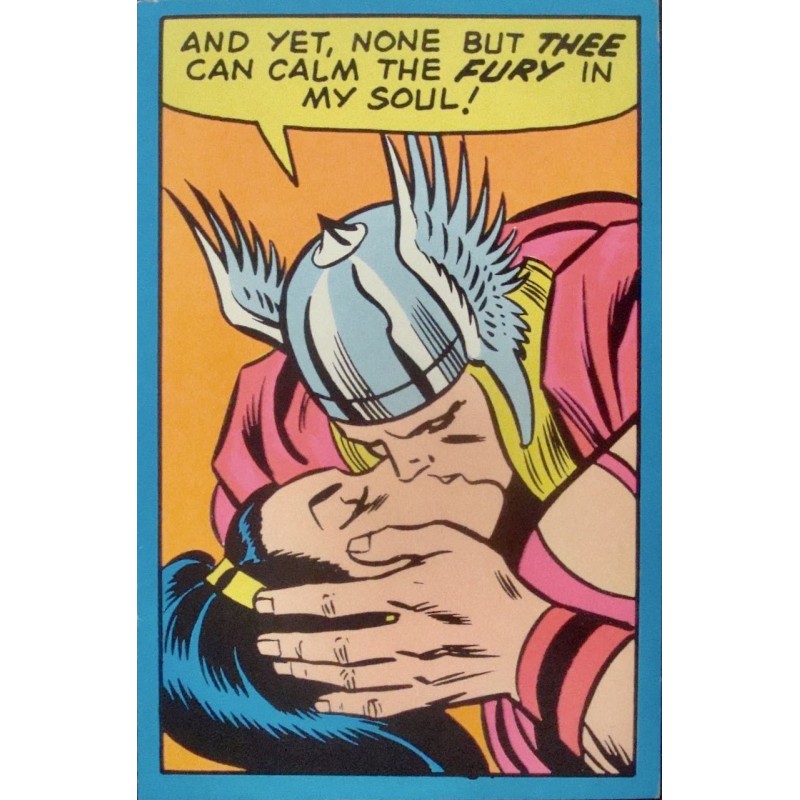Thor Kissing Sif (Marvel black light card)