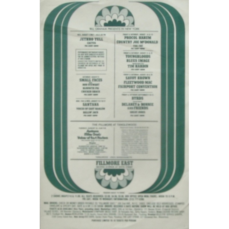 Fillmore East 1970 Summer (Handbill)