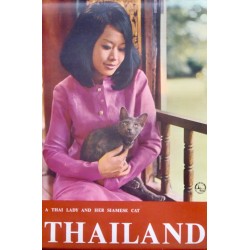 Thailand: Thai Lady And Her Siamese Cat (1967)