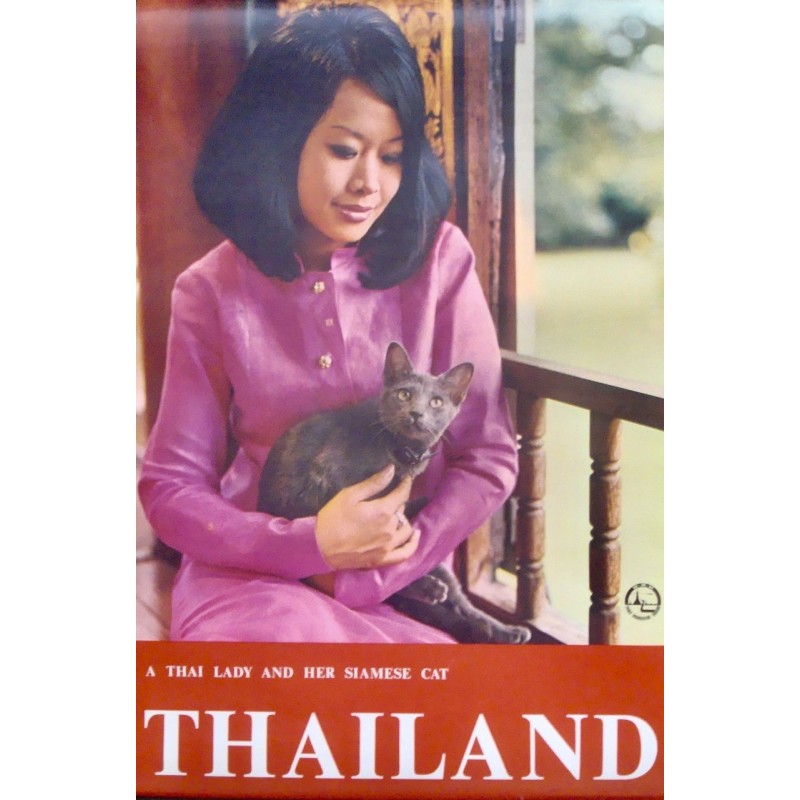 Thailand: Thai Lady And Her Siamese Cat (1967)