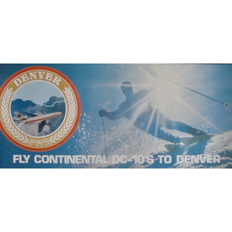 Continental Airlines Fly DC 10 To Denver (1970's)