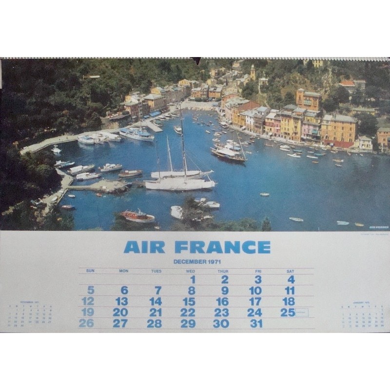 Air France 1971 calendar illustraction Gallery