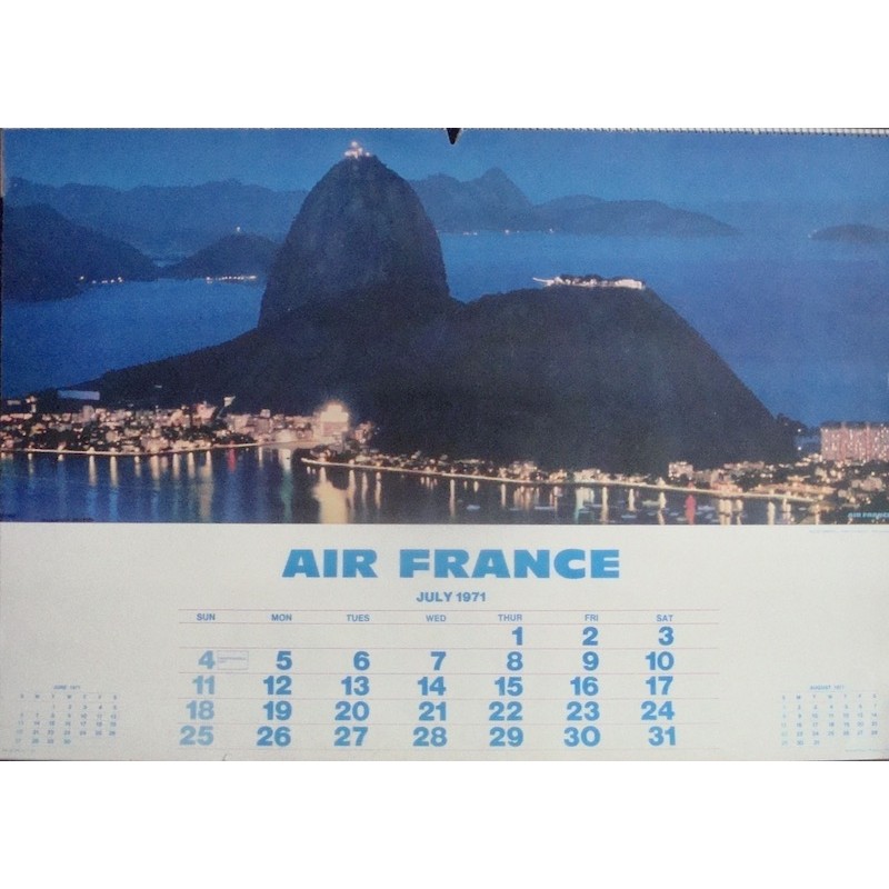 Air France 1971 calendar illustraction Gallery