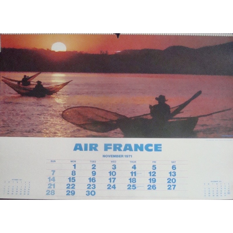 Air France 1971 calendar illustraction Gallery