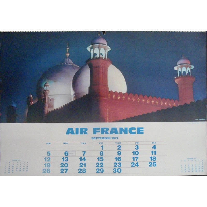 Air France 1971 calendar illustraction Gallery