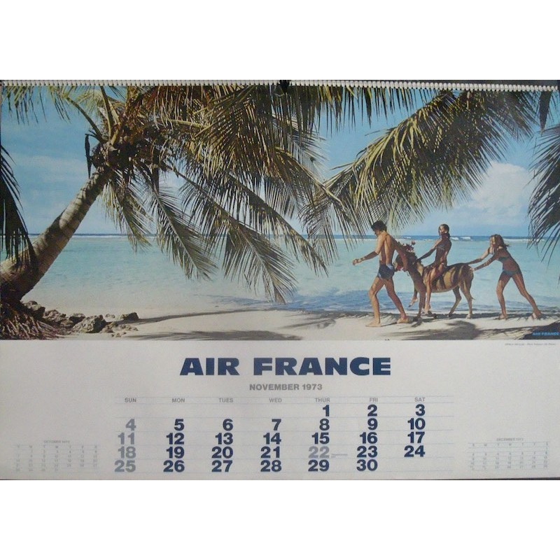 Air France 1973 calendar illustraction Gallery