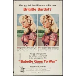 Babette s'en va t'en guerre (Babette Goes To War) one sheet movie poster - illustraction Gallery