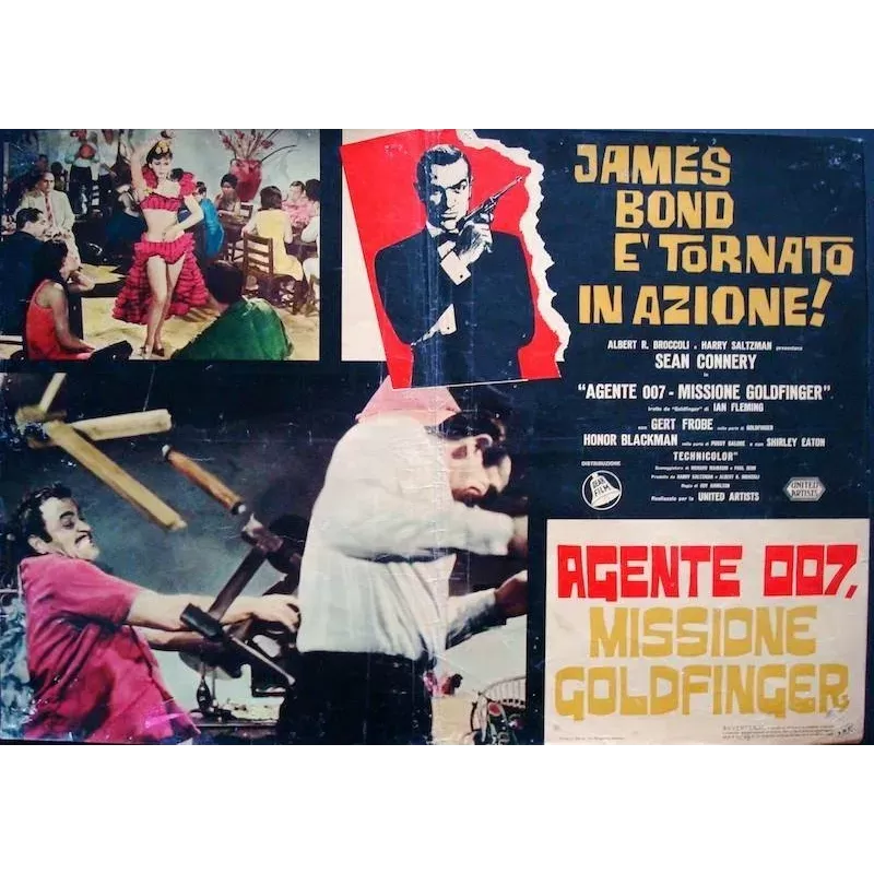 James Bond Goldfinger Italian fotobusta movie poster - illustraction Gallery