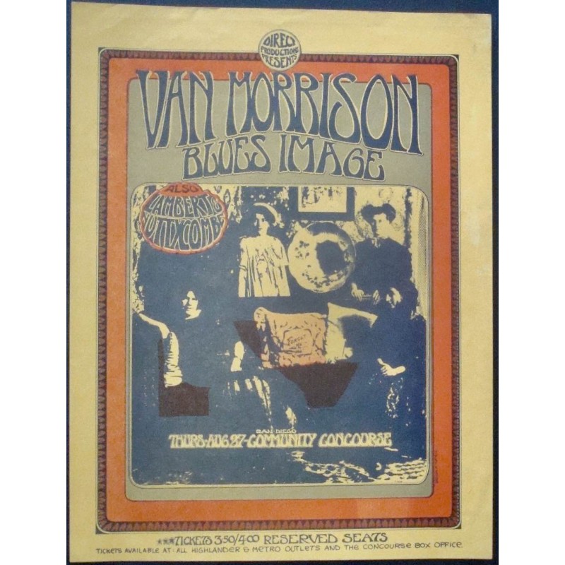 Van Morrison 1970 San Diego concert handbill illustraction Gallery