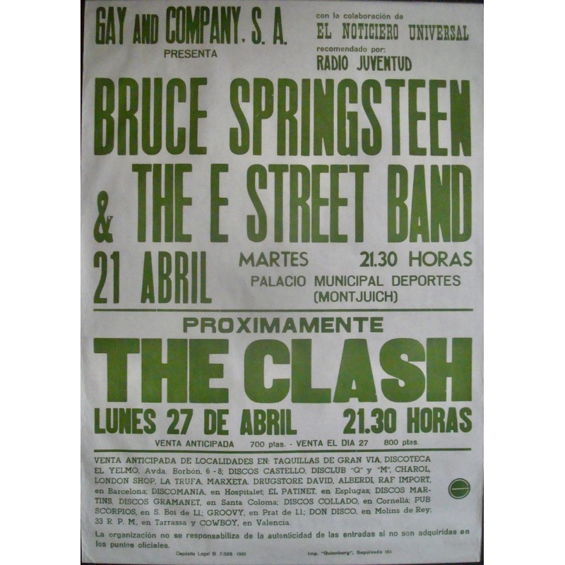 Bruce Springsteen / The Clash: Barcelona 1981