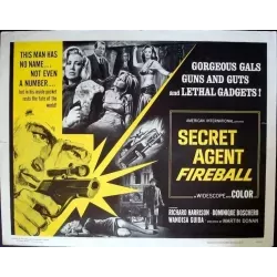 Secret Agent Fireball (Le spie uccidono a Beirut) half sheet movie poster - illustraction Gallery