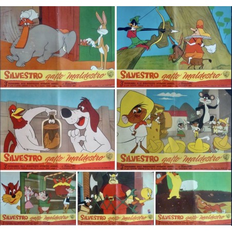 Looney Tunes Merrie Melodies Italian fotobusta movie poster set ...