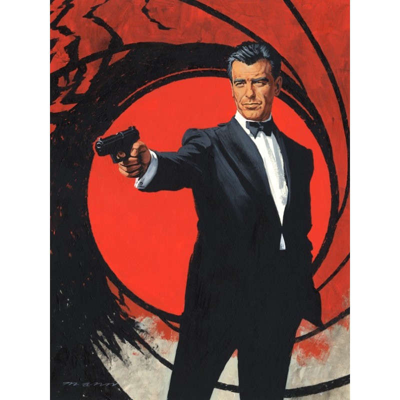 James Bond Pierce Brosnan limited edition print by Paul Mann ...