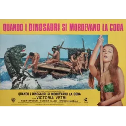 When Dinosaurs Ruled The Earth Italian fotobusta movie poster set  - illustraction Gallery