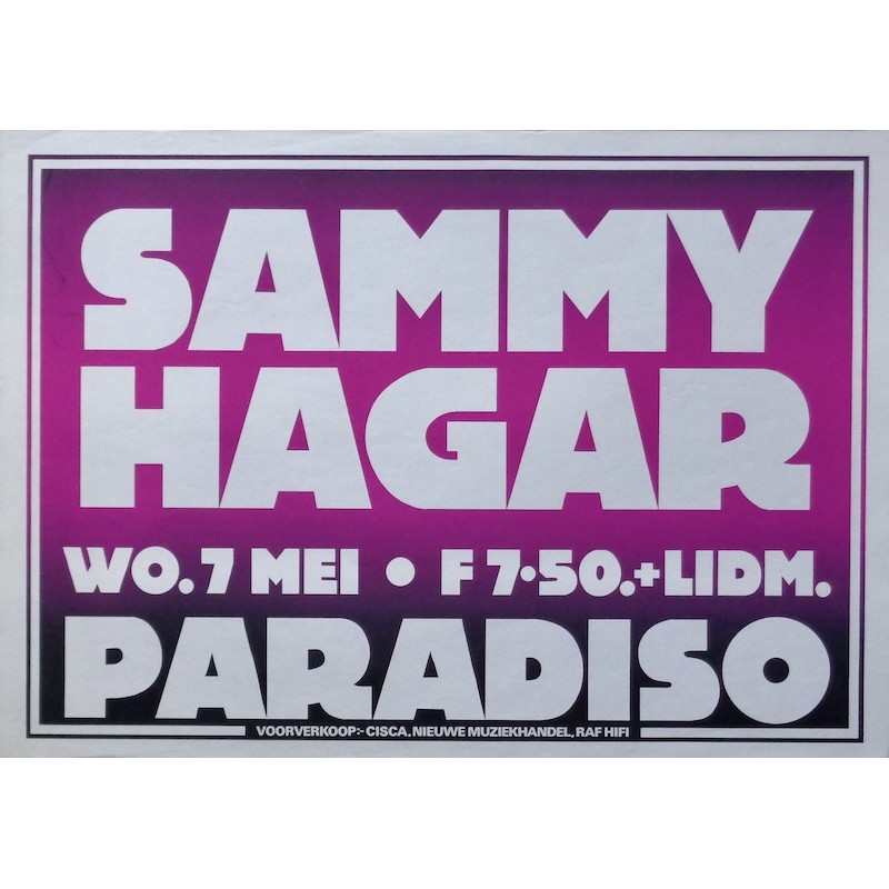 Sammy Hagar: Amsterdam 1980