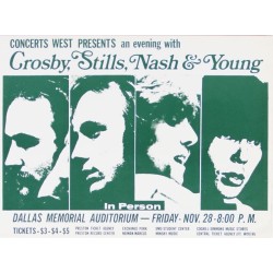 Crosby Stills Nash & Young: Dallas 1969 (Handbill)