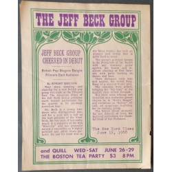 Jeff Beck Group: Boston 1968 (Handbill)