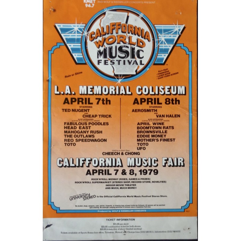 Califfornia World Music Festival: Los Angeles 1979 (style B)