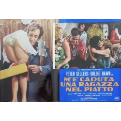 Theres A Girl In My Soup Italian fotobusta movie poster set - illustraction Gallery