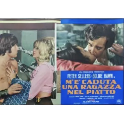 Theres A Girl In My Soup Italian fotobusta movie poster set - illustraction Gallery