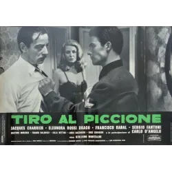 Pigeon Shoot (Tiro Al Piccione) Italian fotobusta movie poster set - illustraction Gallery