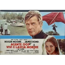 James Bond Live And Let Die Italian fotobusta movie poster set - illustraction Gallery