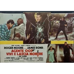 James Bond Live And Let Die Italian fotobusta movie poster set - illustraction Gallery