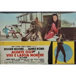 James Bond Live And Let Die Italian fotobusta movie poster set - illustraction Gallery