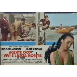James Bond Live And Let Die Italian fotobusta movie poster set - illustraction Gallery