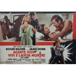 James Bond Live And Let Die Italian fotobusta movie poster set - illustraction Gallery