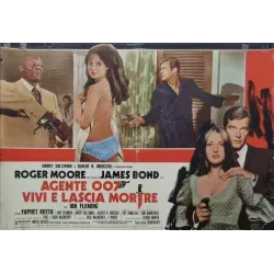 James Bond Live And Let Die Italian fotobusta movie poster set - illustraction Gallery