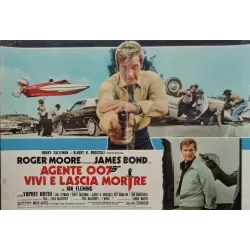 James Bond Live And Let Die Italian fotobusta movie poster set - illustraction Gallery
