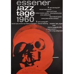 Essener Jazz Tage / essen jazz festival 1960 concert poster by Gunther Kieser - illustraction Gallery