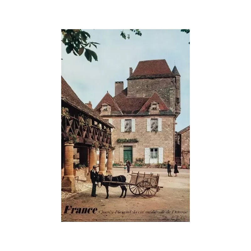 Quercy vintage sixties French travel poster - Illustraction Gallery