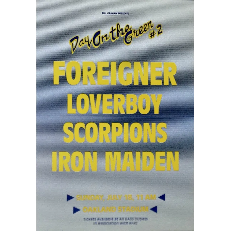 Iron Maiden / Foreigner: Oakland 1982