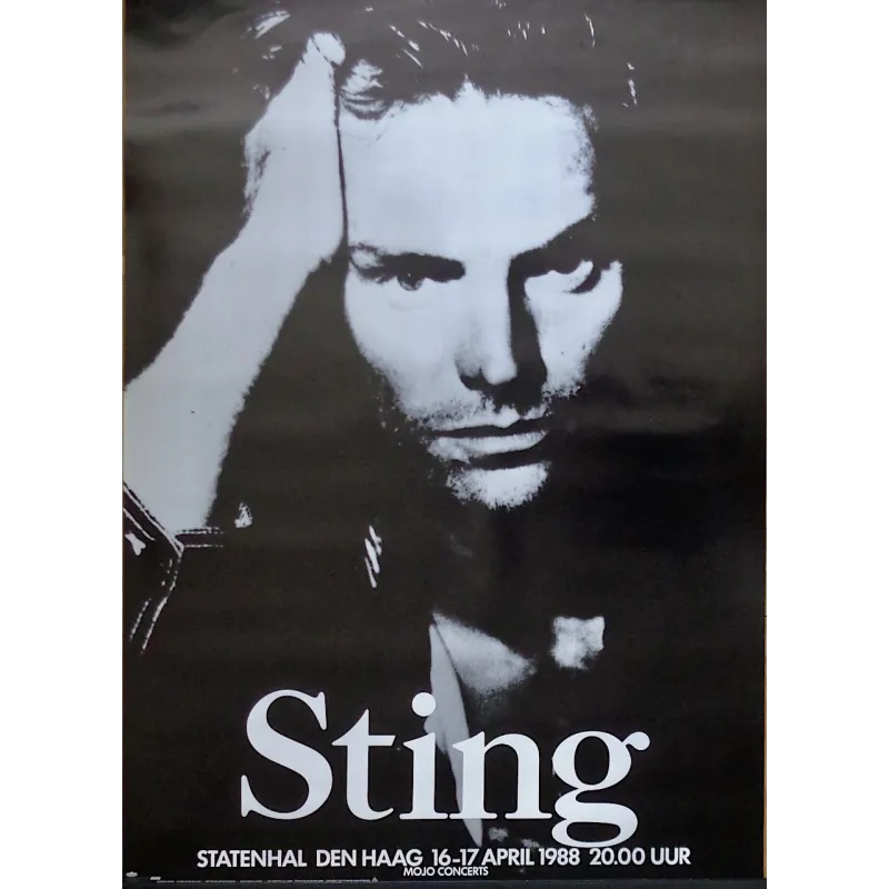Sting 1988 Dutch concert poster - illustraction Gallery