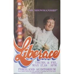 Liberace 1973 Portland concert poster - illustraction Gallery